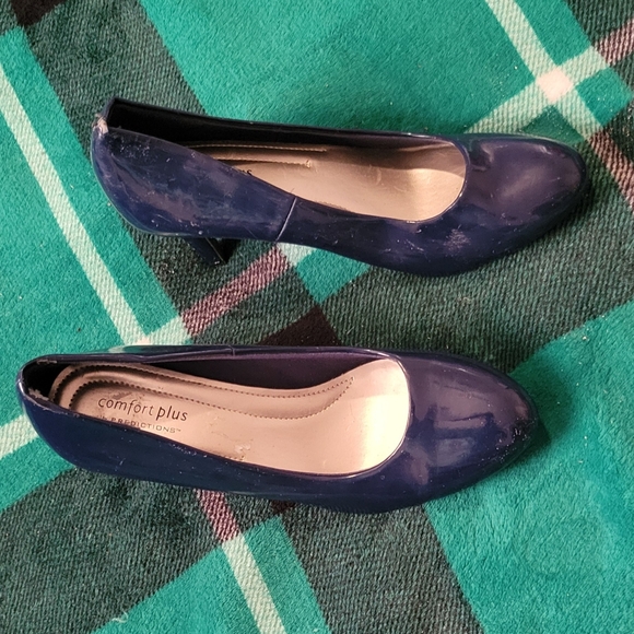 WOMENS COMFORT PLUS HEELS BLUE SIZE 8 - Picture 11 of 14